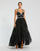 Formal Dresses Pearl High Low A Line Formal Prom Dress Black Ivory