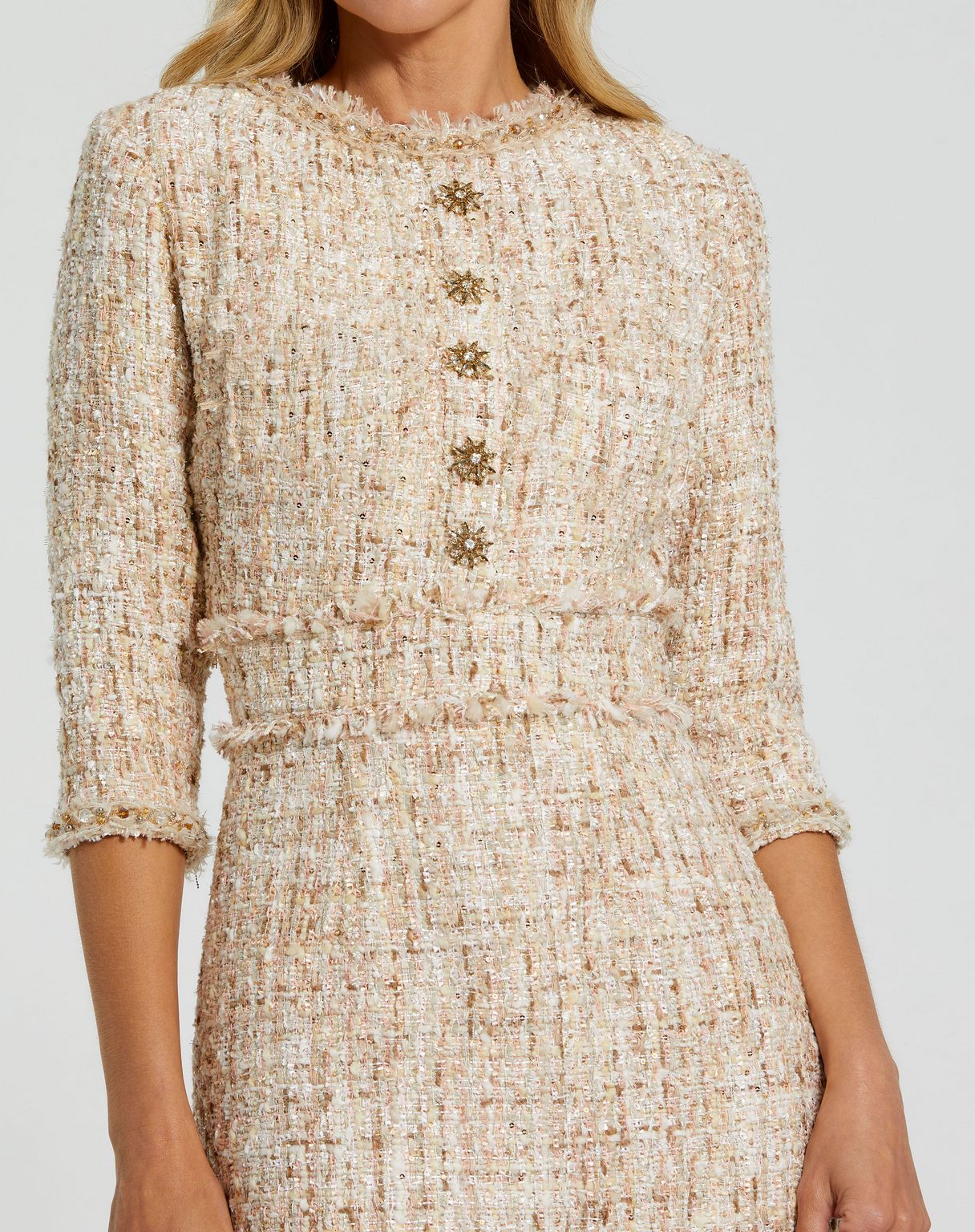 Cocktail Dresses Knee Length Beaded Cocktail Dress Blush