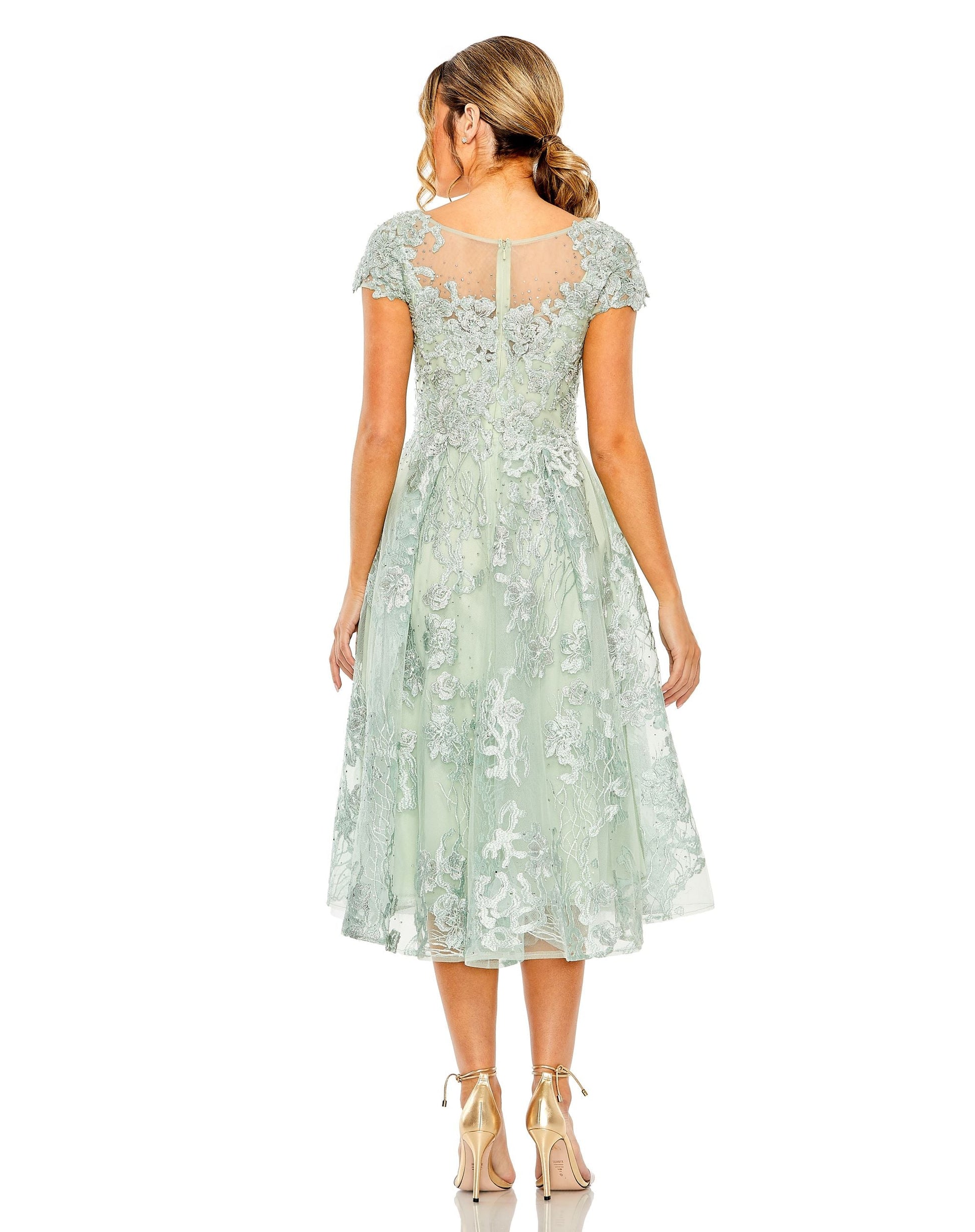 Mother of the Bride Dresses Short Mother of the Bride A Line Midi Dress Sage