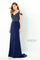 Formal Dresses Beaded Gown Long Bodice Formal Dress  Navy Blue