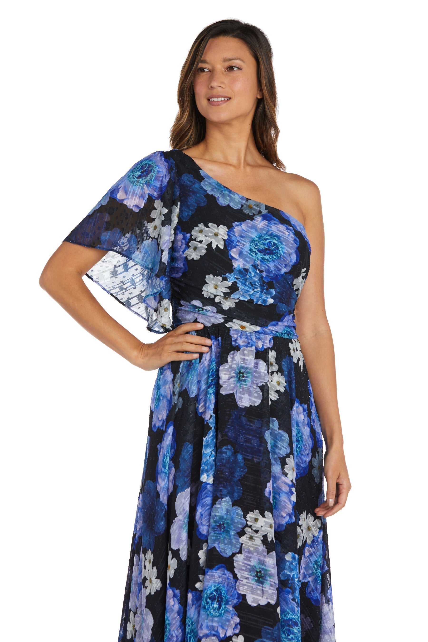 Formal Dresses Long Floral Evening Formal Dress Black/Royal