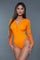 Swimwear 2220 Malibu Zip Up Swimsuit Orange