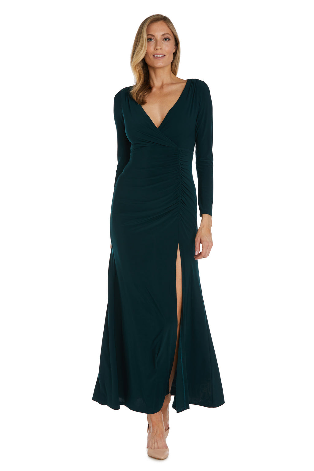 Formal Dresses Long Sleeve Evening Formal Dress Hunter