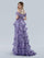 Prom Dresses Long Formal Slit Floral Fitted Prom Dress Lilac