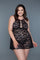 Lingerie 2254 2253P Rue Chemise Black