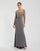 Formal Dresses Long Sleeve Beaded Formal Prom Dress Platinum Gold