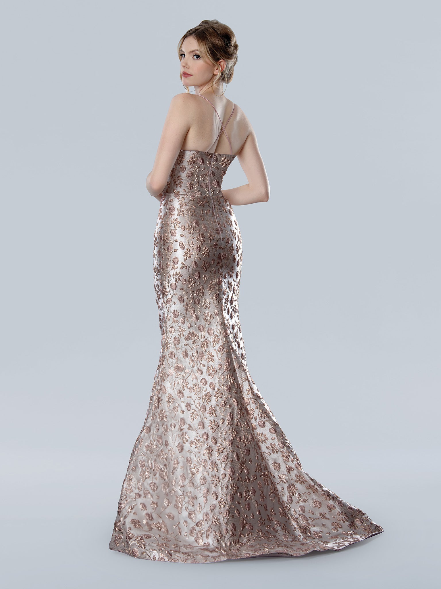 Prom Dresses Fitted Long Formal Mermaid Evening Prom Dress Rose