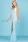 Prom Dresses Fitted Long Formal Slit Prom Dress Sky Pearl