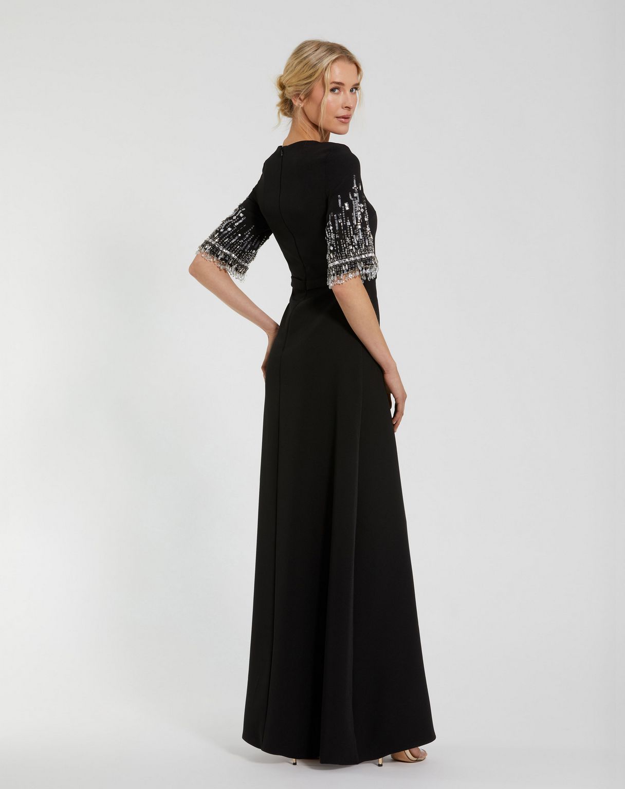 Formal Dresses Beaded Long A Line Formal Prom Dress Black