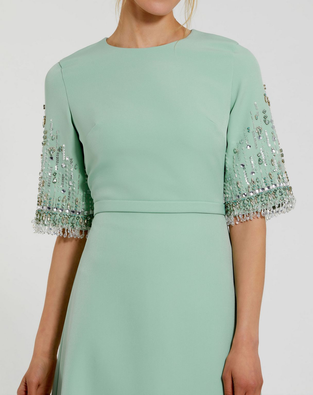 Formal Dresses Beaded Long A Line Formal Prom Dress Sage