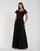 Mother of the Bride Dresses Long Formal Mother of the Bride Pleaded Dress  Black