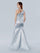 Prom Dresses Long Fitted Metallic Mermaid Formal prom Dress  Blue