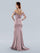 Formal Dresses Long Formal Beaded Pleated Evening Dress Rose