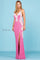 Prom Dresses Fitted Long Formal Slit Prom Dress Strawberry Pearl