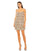 Cocktail Dresses Beaded Strap Sequin Ruffle Short Dress Nude Silver