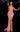 Prom Dresses Fitted Long Slit Sequin Formal Velvet Prom Dress Pink