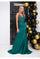 Prom Dresses Long Formal Prom Pleated Bodice Dress Emerald