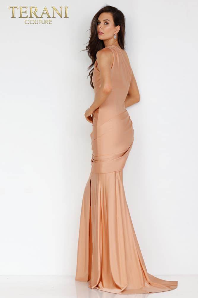 Prom Dresses Slit Long Formal Fitted Prom Dress Rose