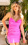 Cocktail Dresses Short Fitted Chic Cocktail Homecoming Dress Fuchsia