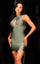 Cocktail Dresses Fitted Mini Short Cocktail Dress Olive