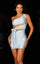Cocktail Dresses Short Homecoming Fitted Cocktail Mini Dress Light Blue