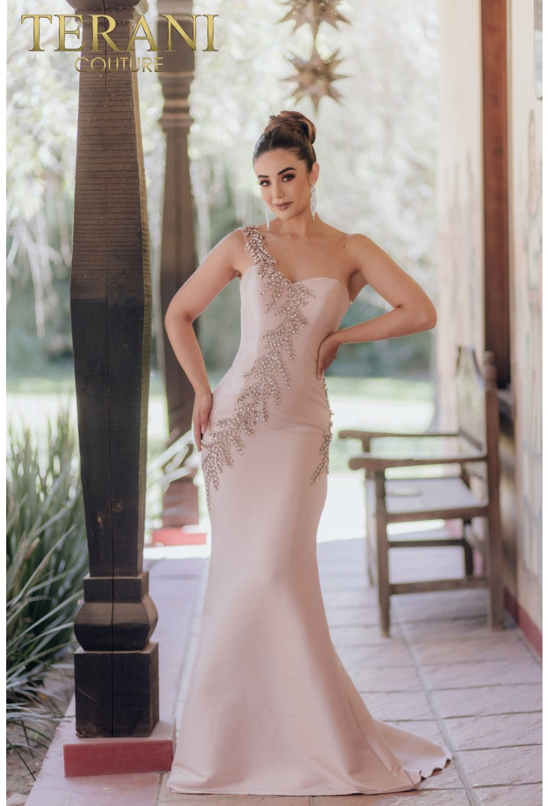 Prom Dresses Long Beaded Formal Prom Mermaid Dress Rose