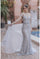 Prom Dresses Long Beaded Formal Prom Overskirt Dress Silver