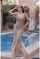 Prom Dresses Long Beaded Formal Prom Feather Dress Taupe Lavender