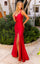 Prom Dresses Slit Long Formal Fitted Prom Dress Red