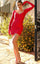 Cocktail Dresses Fitted Homecoming Short Peplum Cocktail Dress Red