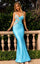 Prom Dresses Fitted Prom Long Formal Beaded Evening Dress Sky Blue