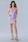 Cocktail Dresses Short Sequin Homecoming Cocktail  Fitted Dress Lilac
