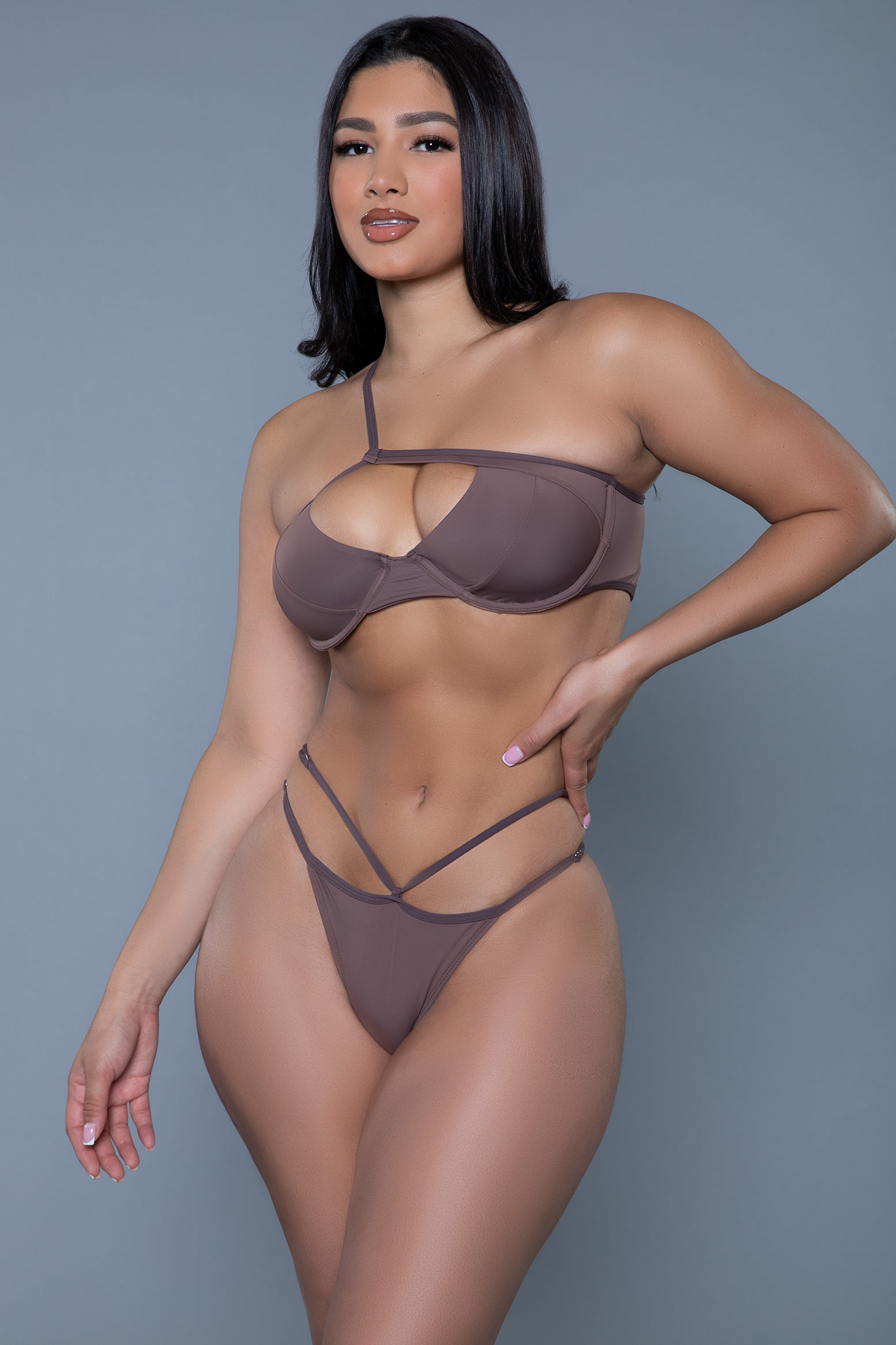Swimwear 2383 Ava Bikini Set Brown
