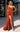 Prom Dresses Velvet Long Formal Slit Sequin Prom Dress Orange