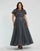 Mac Duggal 24025 A Line Long Formal Plus Size Pleated Dress
