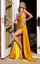 Prom Dresses Long Formal Slit Beaded Evening Prom Dress Dark Gold