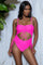Swimwear 2403 Paisley Swimsuit Neon Pink