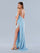 Prom Dresses Sequin Formal Fringe Long Prom Dress Blue