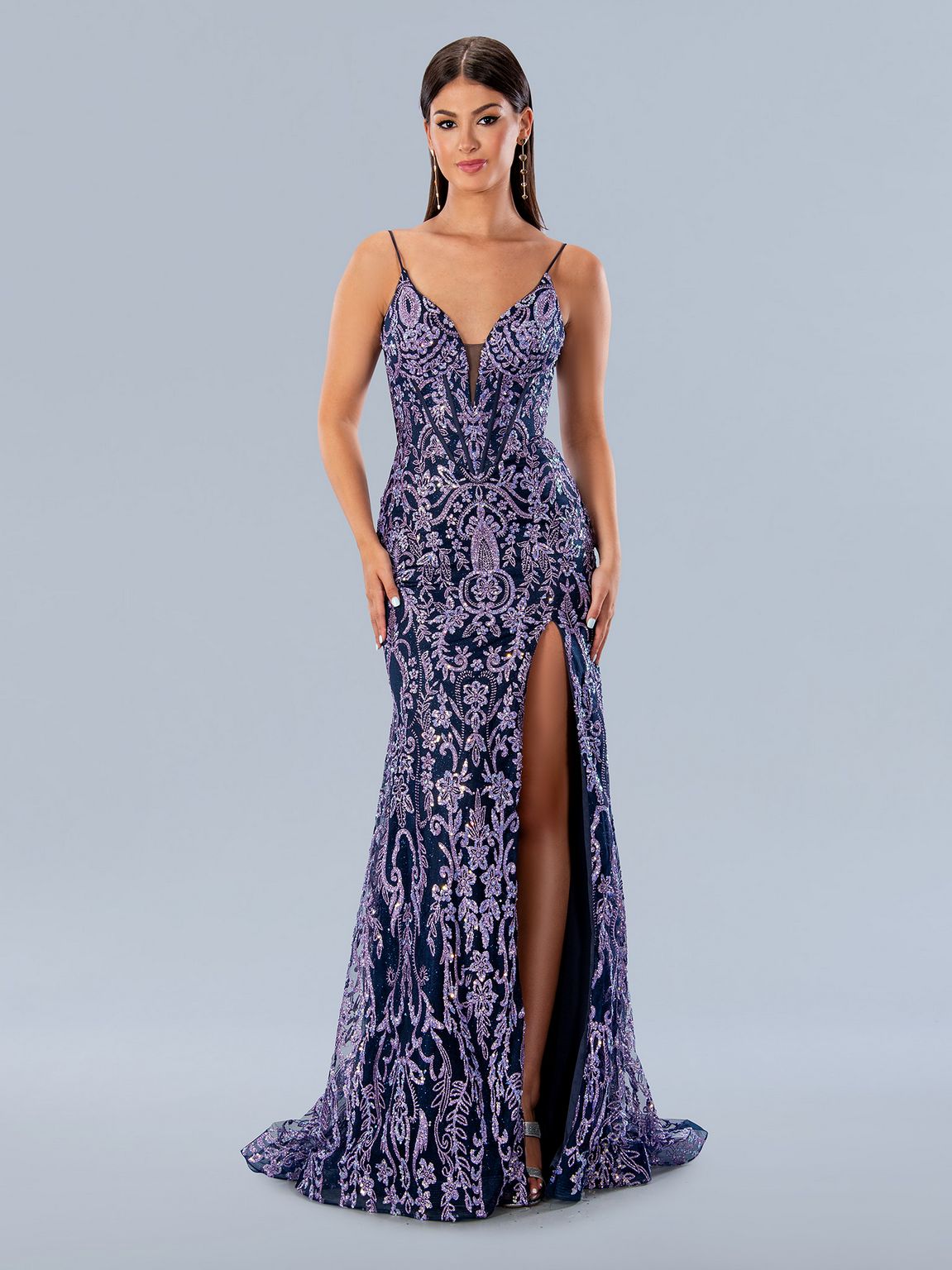 Prom Dresses Prom Long Glitter Formal Dress Lilac