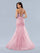 Prom Dresses Long Formal Applique Prom Dress Pink