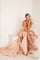 Formal Dresses A Line Long Formal Evening Dress Blush Gold