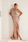 Formal Dresses Embellished Formal Long Evening Dress Blush
