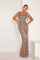 Formal Dresses Beaded Formal Long Evening Dress Gunmetal