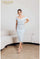 Cocktail Dresses Fitted Short Cocktail Lace Dress Light Blue