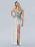 Prom Dresses Sequin Long Formal Feather Prom Dress Off White