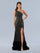 Prom Dresses Long Fitted Formal Prom Feather Dress Black