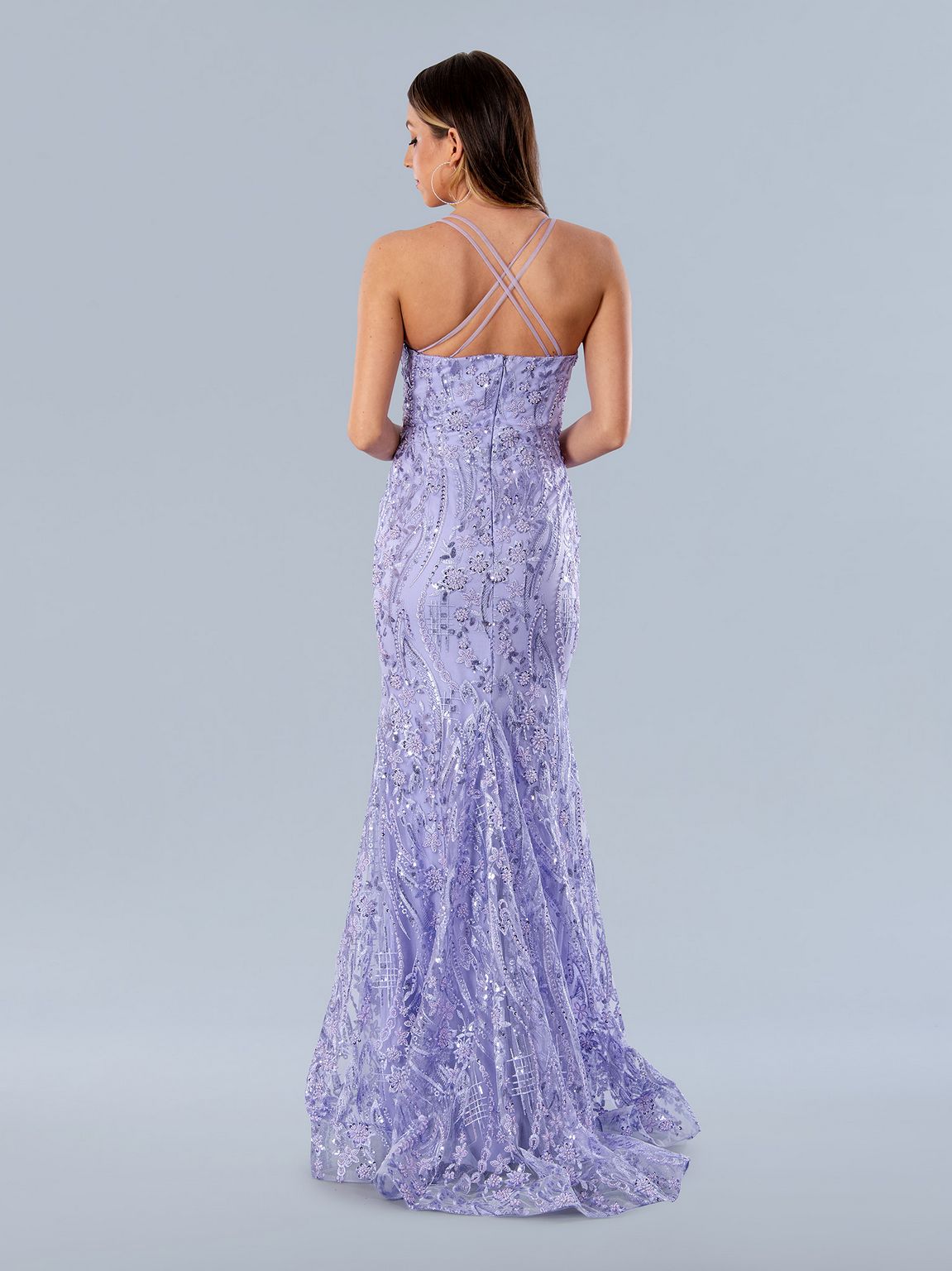 Prom Dresses Sequin Long Formal Prom Dress Lilac