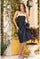 Cocktail Dresses Short Back Slit Fitted  Cocktail Dress Black Pink