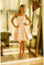 Cocktail Dresses Short A Line Pleated Cocktail Dress  Blush