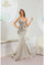 Prom Dresses Floral Mermaid Long Formal Prom Dress Taupe